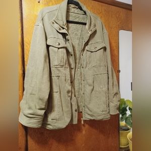 Faherty Womans Cargo Olive Green Coat Sz XL